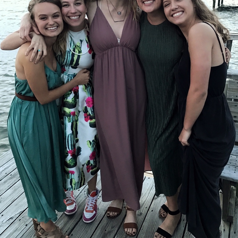 Formal Maxi Dress, Mauve, Size M