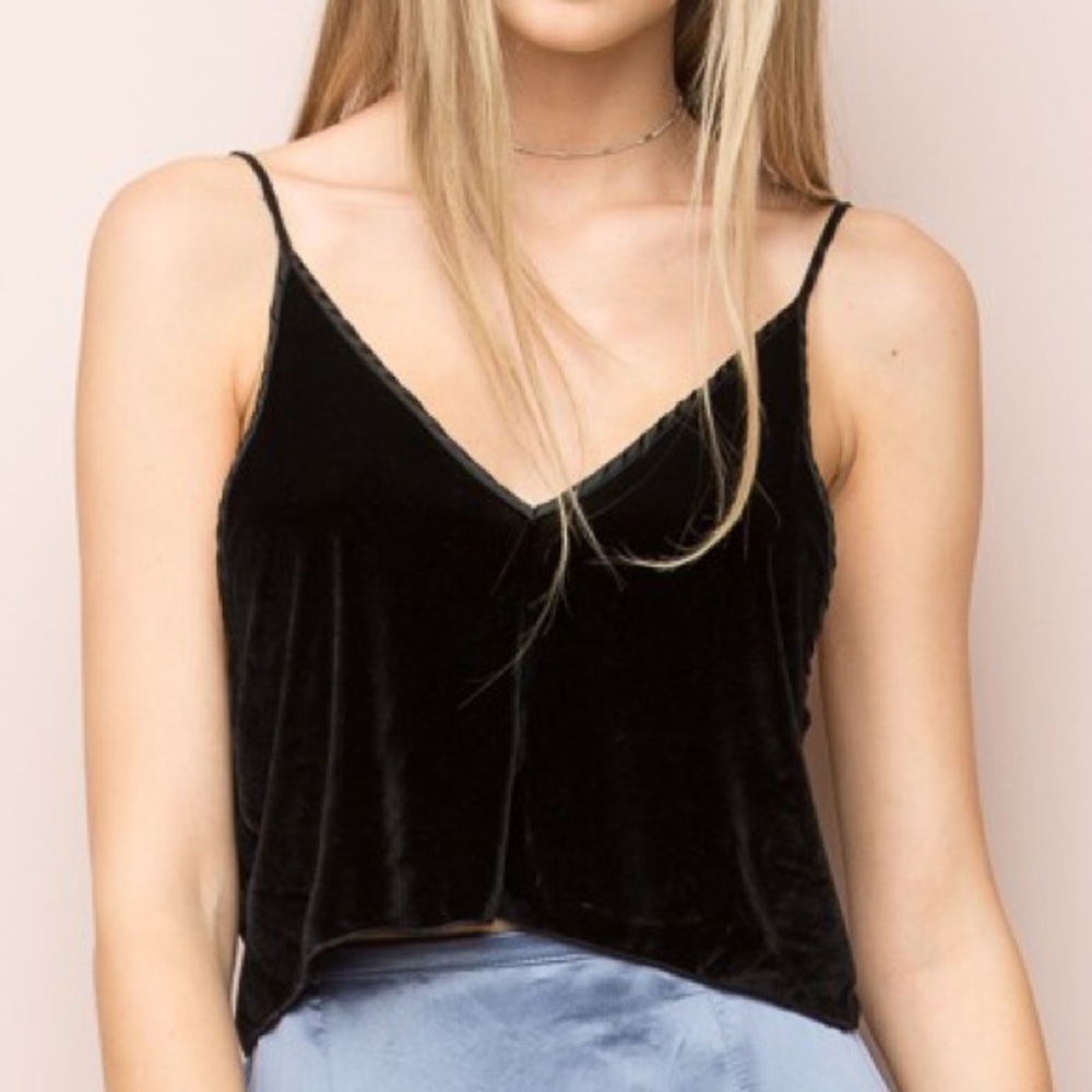 Black velvet kane tank