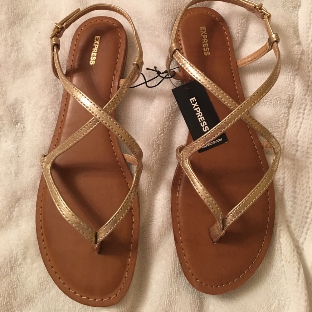 Brand new gold sandals