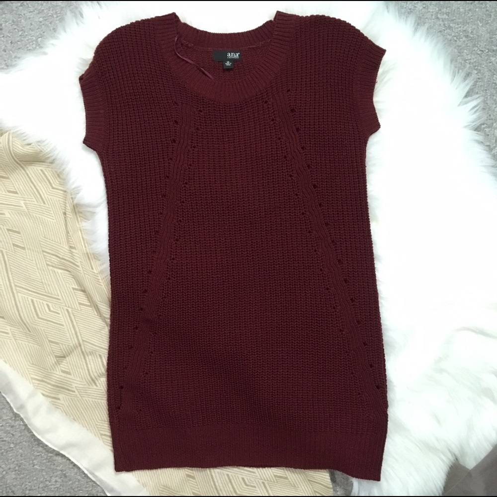 Maroon Sweater Dress/Tunic a.n.a