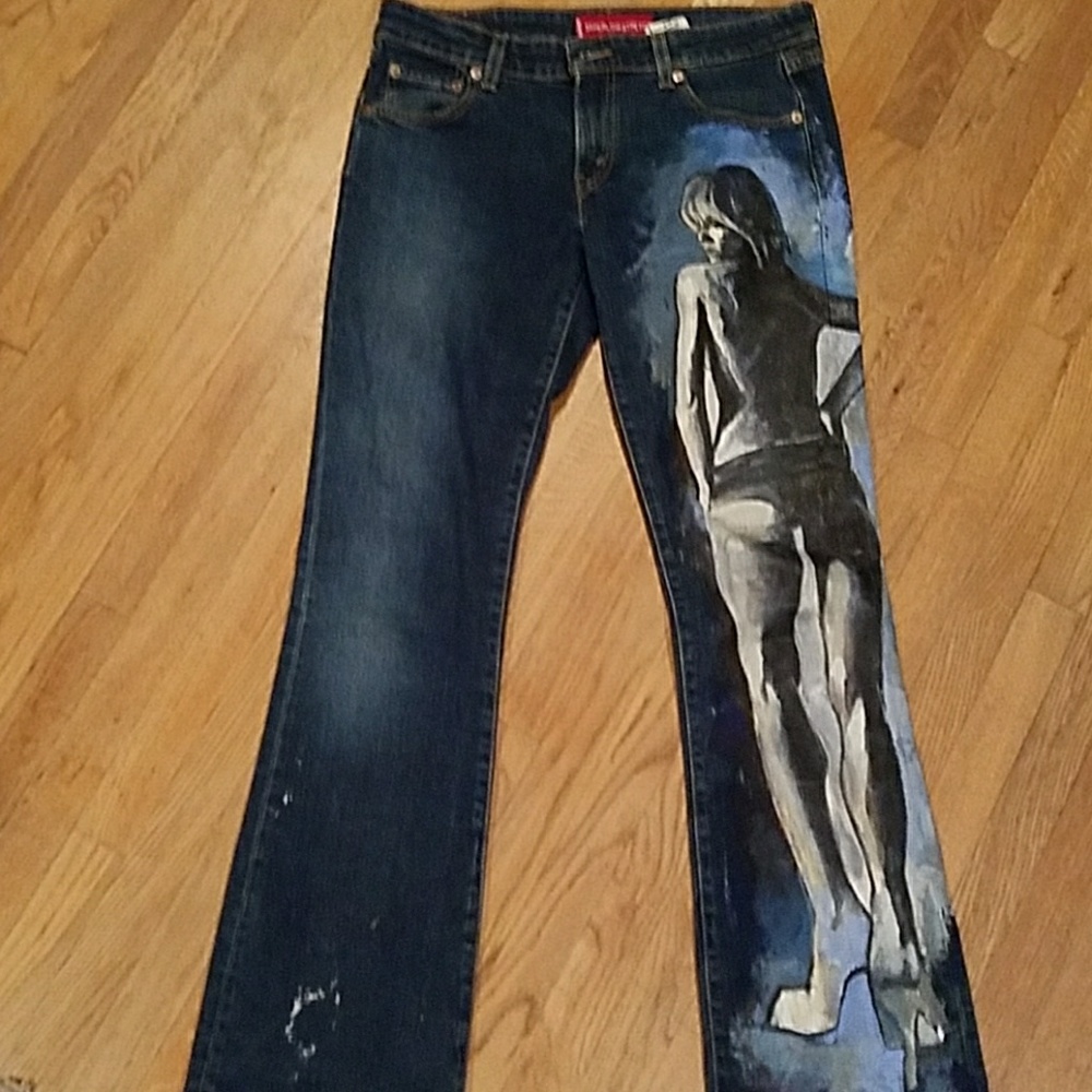 Hand painted Levis
