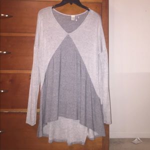 Two-Toned High-Low Long Sleeve