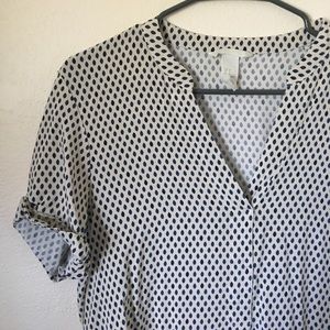 Blue and White Polka Dot Dress Tunic