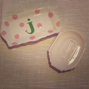 TWO "J" decorative plates!!