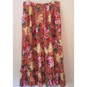 Long Floral Festival Skirt