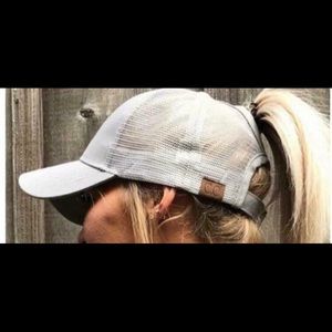 CC high ponytail/ messy bun hat