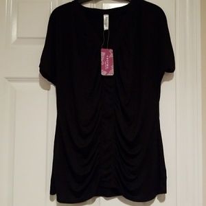 Soybu black v neck top size large