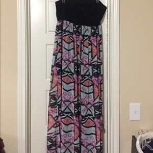Target maxi strapless dress