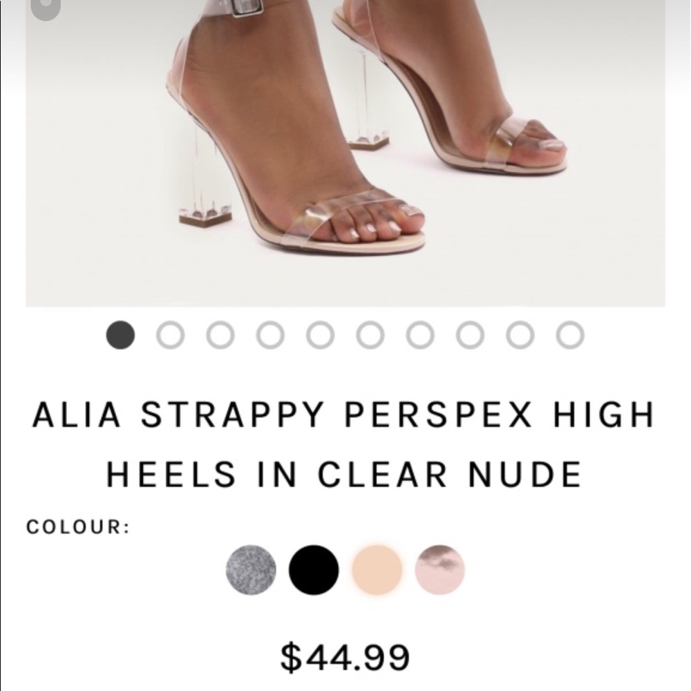 Alia crystal ankle high heels