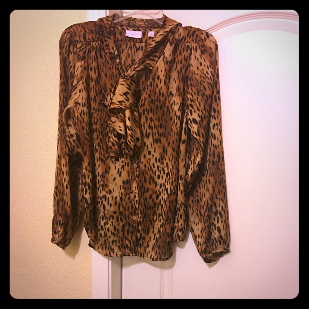 New York and Company, leopard print blouse