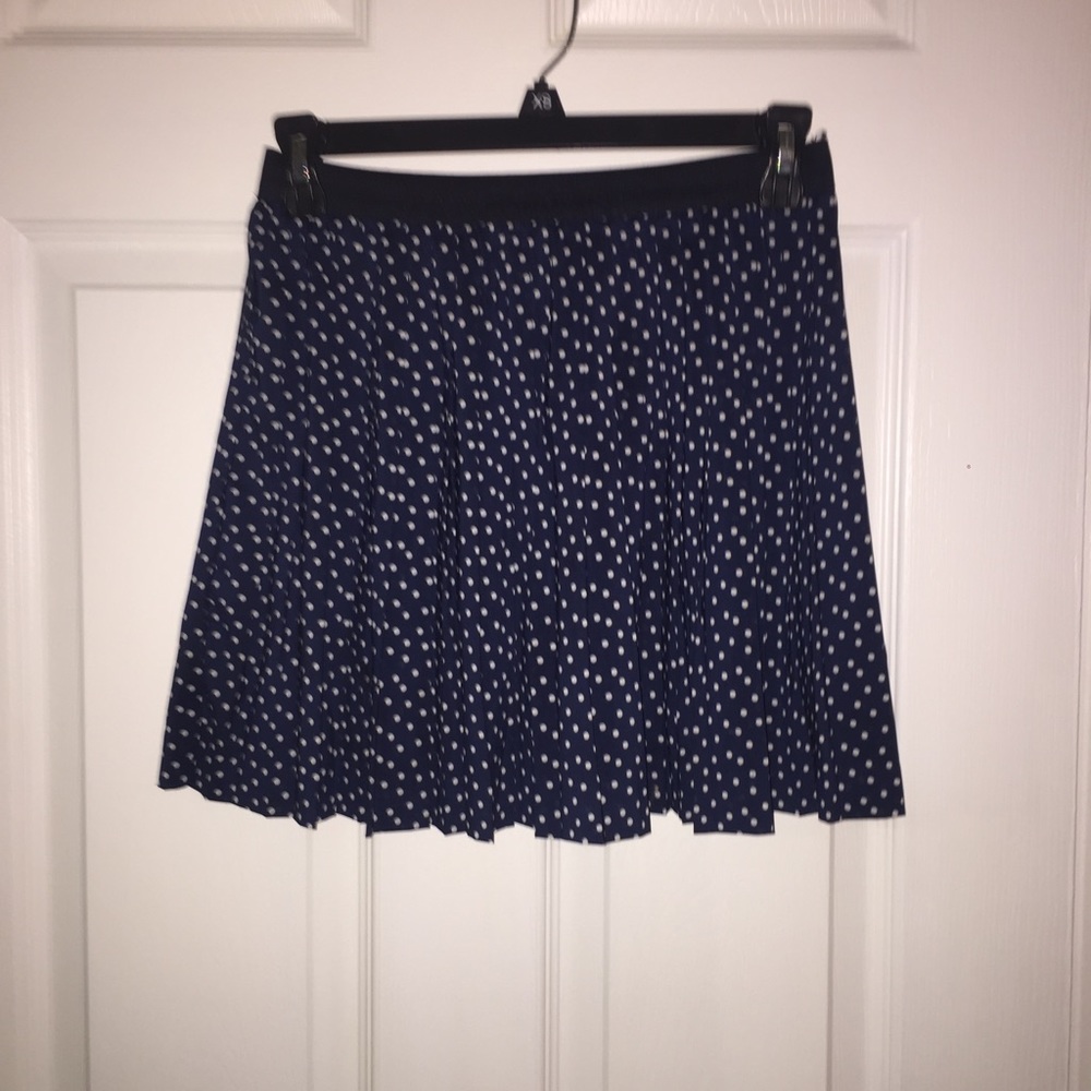 H&M pleated polka dot mini skirt