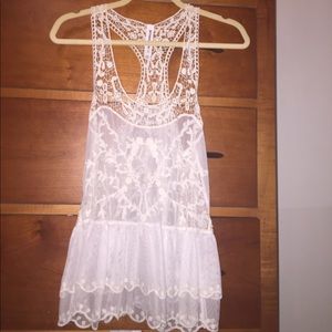 White Lace Tank