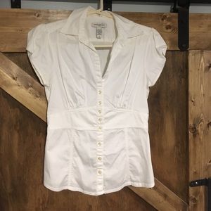 Perfect button down BR white blouse