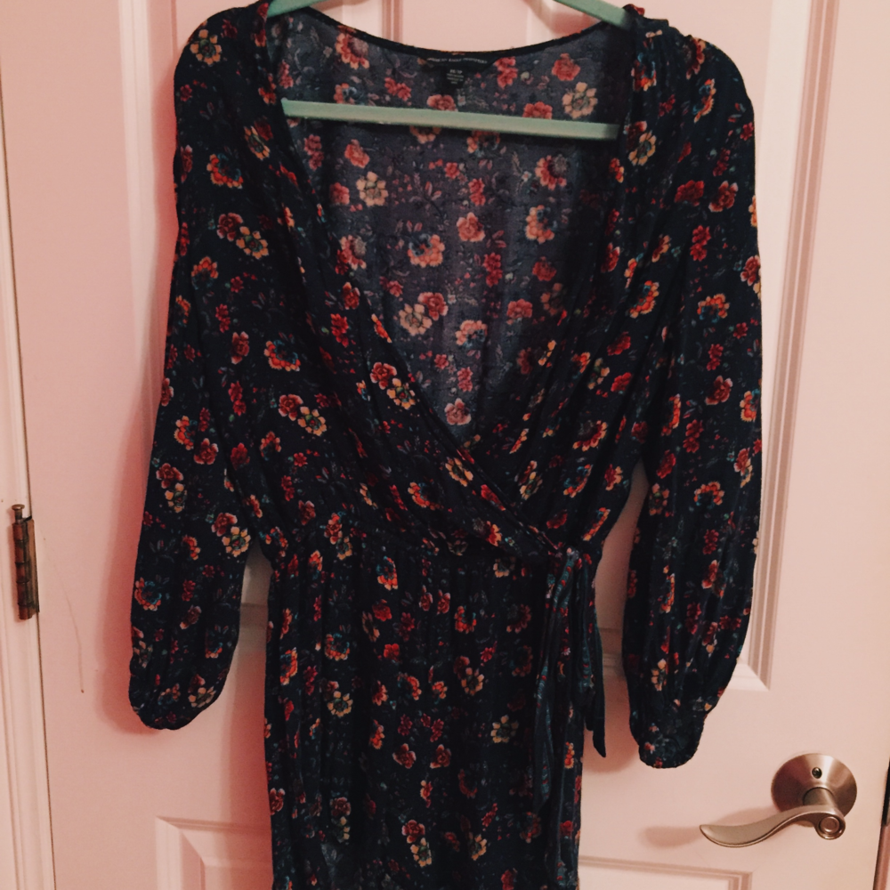 Floral Navy Romper