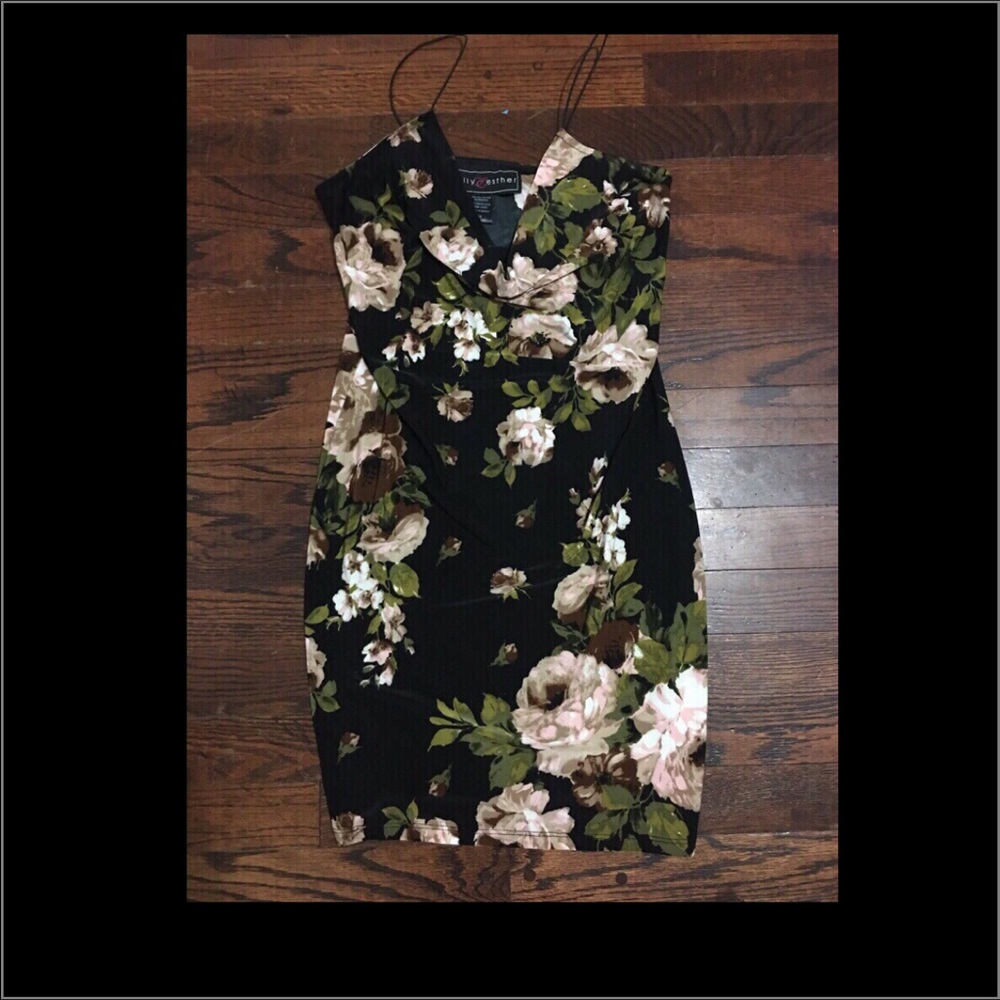 Flower bodycon dress