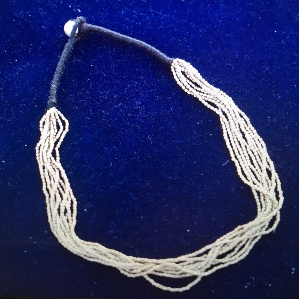 Beautiful unique silver beaded necklace