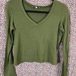 charlotte russe crop long sleeve
