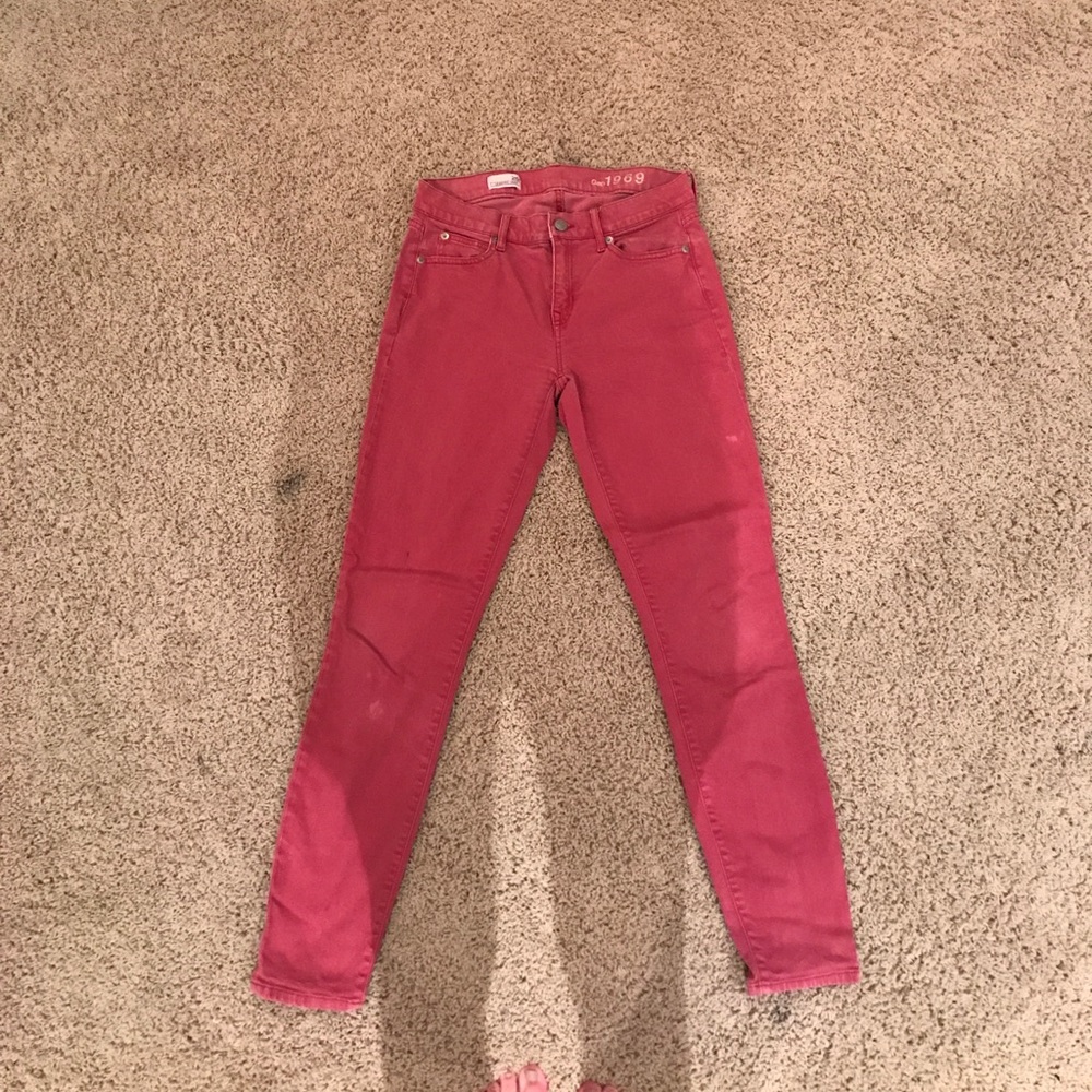 GAP faded red jeans