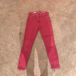 GAP faded red jeans