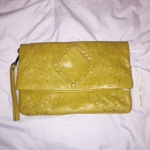 Christopher Kon NWT Fold-Over Leather Wristlet Bag