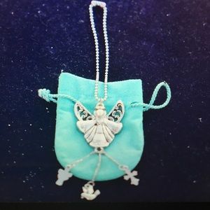 Beautiful silver Angel charm with pearl face