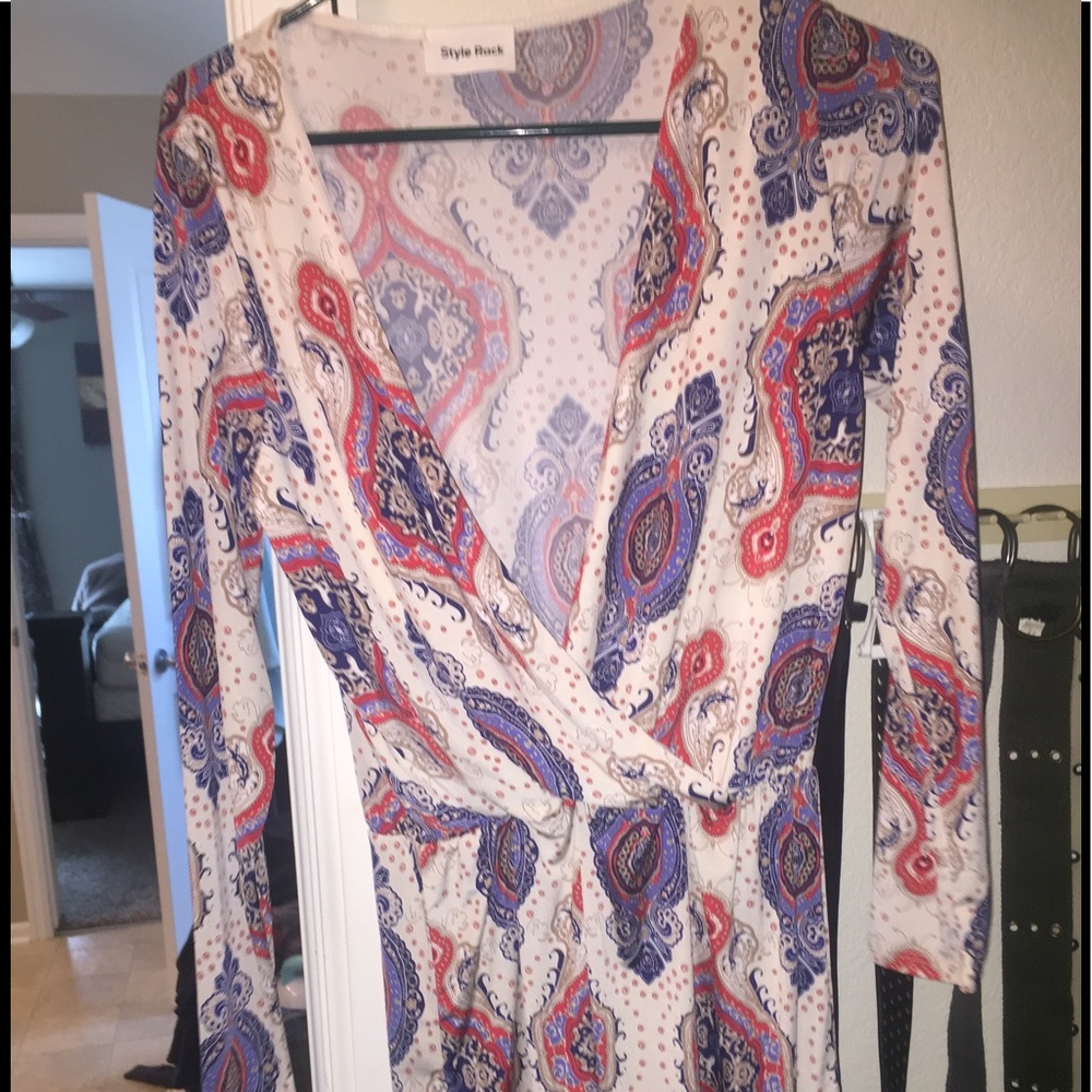 Gorgeous print tunic with elastic waist