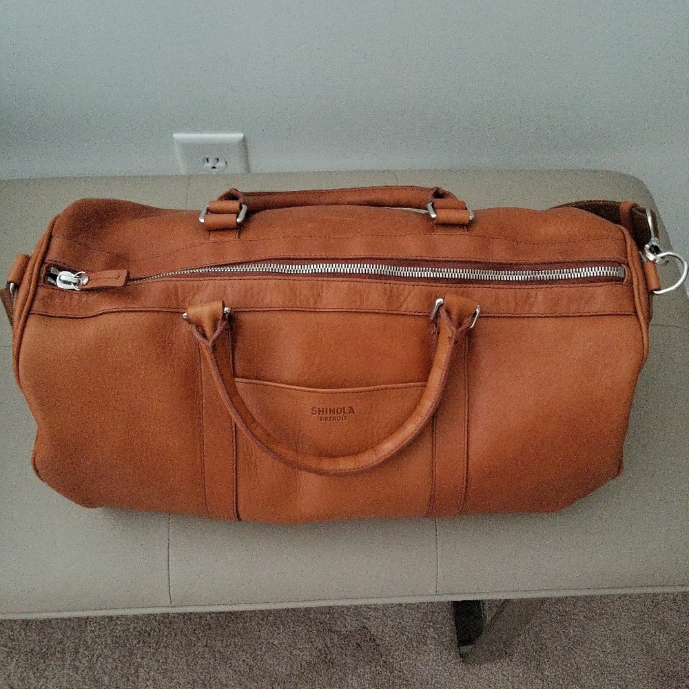 Brand New leather Shinola duffle bag