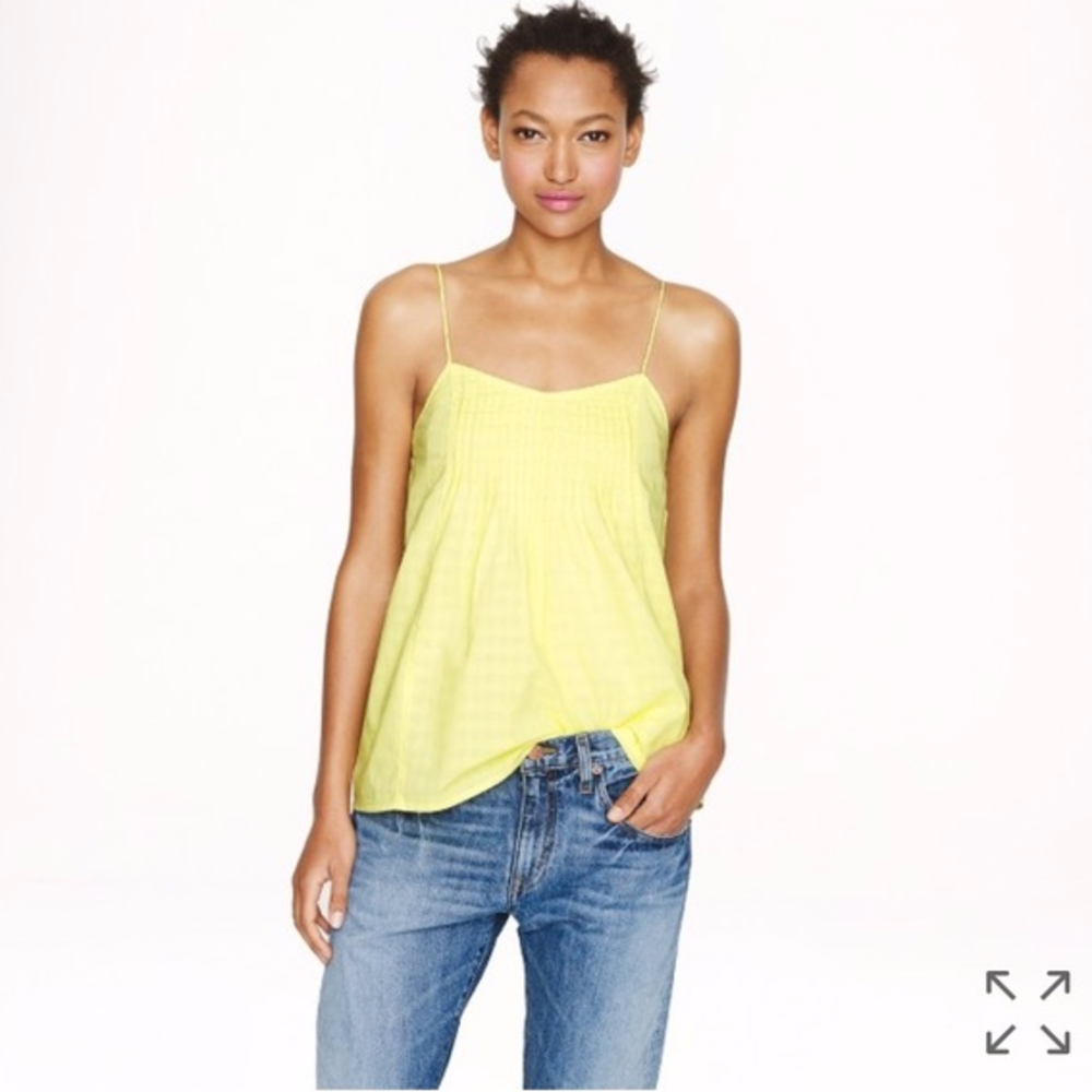 J Crew light, bright yellow tank top cami