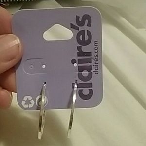 Clairs silver hoop earings