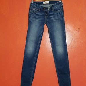 Hollister blue straight legged jeans