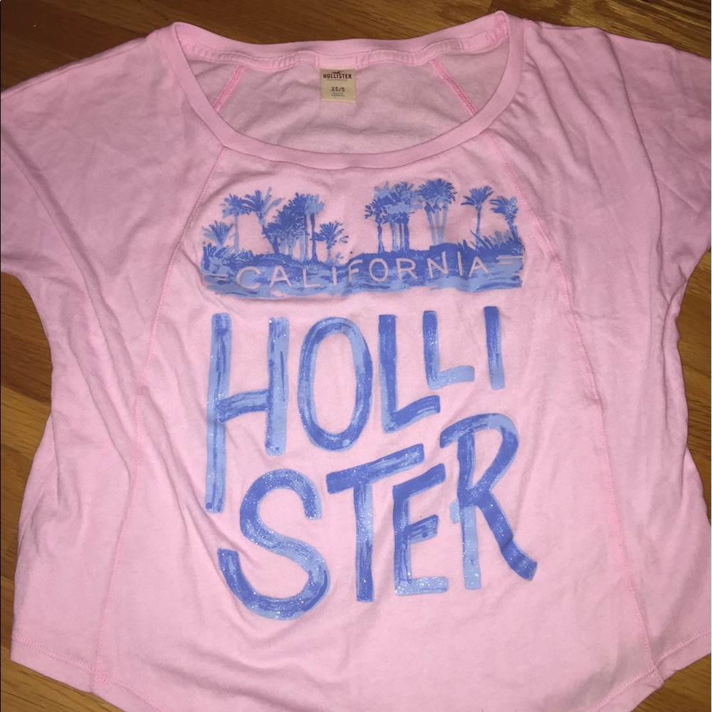 Hollister California Glitter Palm Tree Shirt