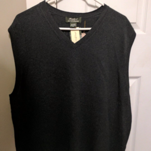 Eddie Bauer cotton cashmere sweater vneck