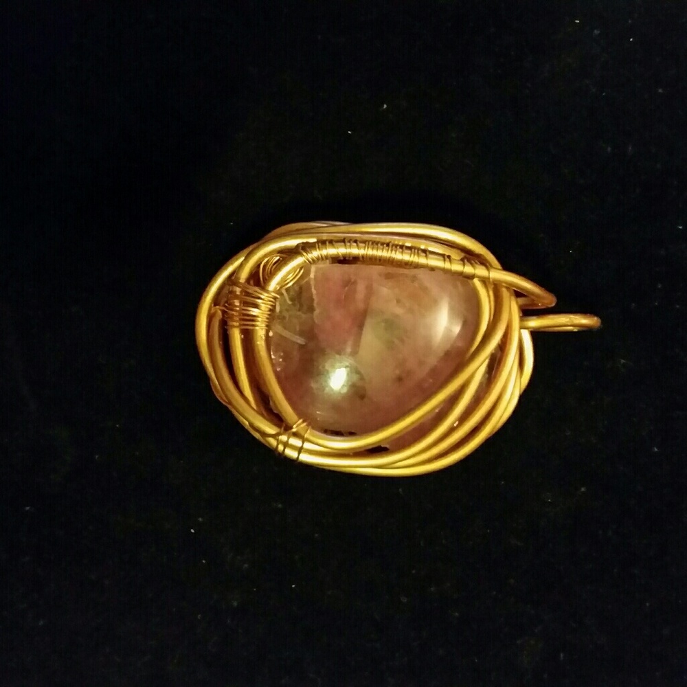 Fluorite copper pendant
