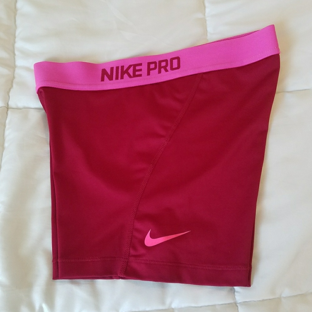 EUC Deep Pink Nike Pro Shorts