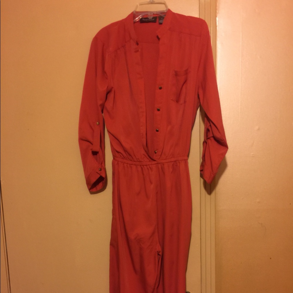 Dressy orange jumpsuit