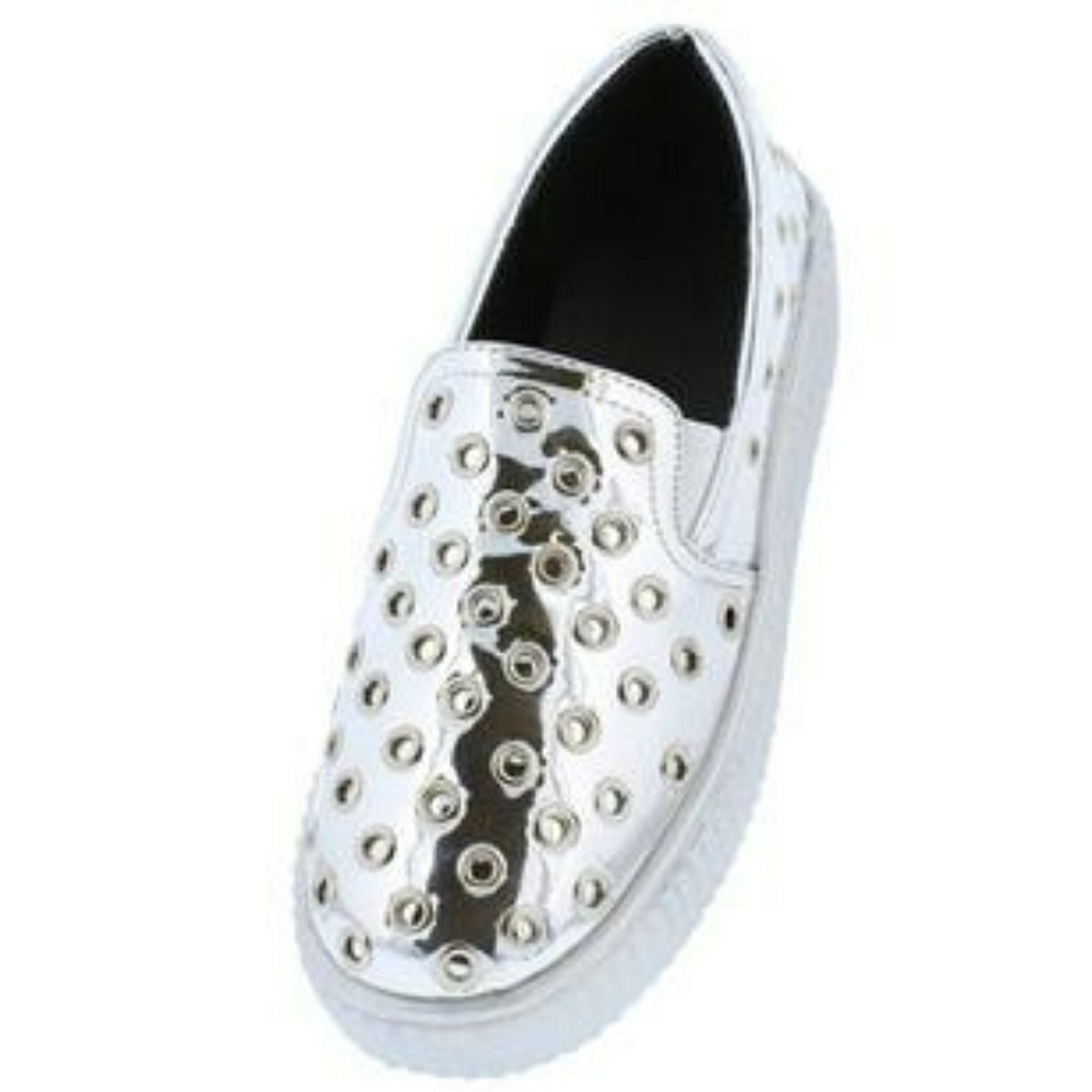 👄👄cute silver platforms