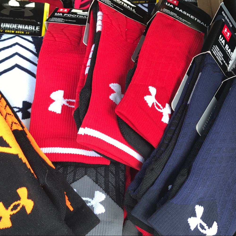 ALL SIZES AND COLORS Under Armour Athletic Socks.