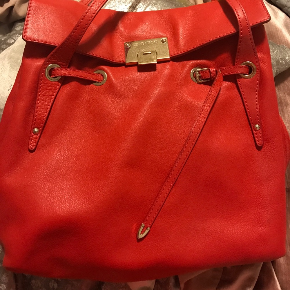 Gorgeous RED Jimmy Choo leather bag