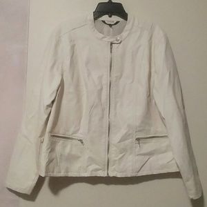 Off-White Faux Leather Jacket