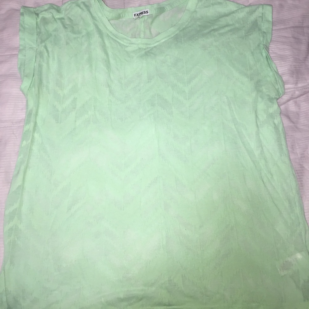 MINT GREEN CHEVRON SHIRT // EXPRESS