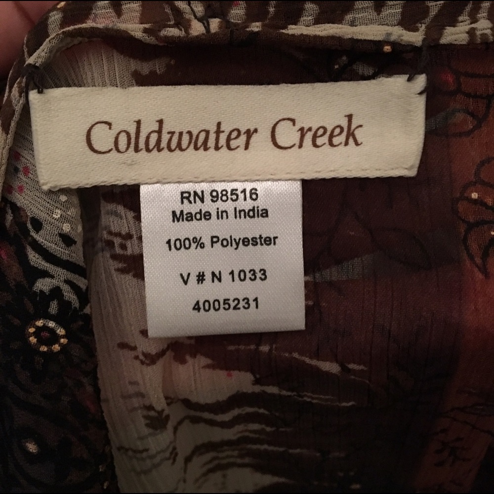 Coldwater creek sleeveless chiffon duster - Picture 3 of 3