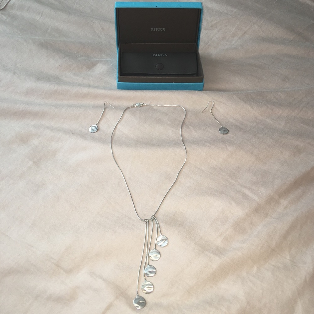 Birks designer jewelry set! Necklace and earrings.