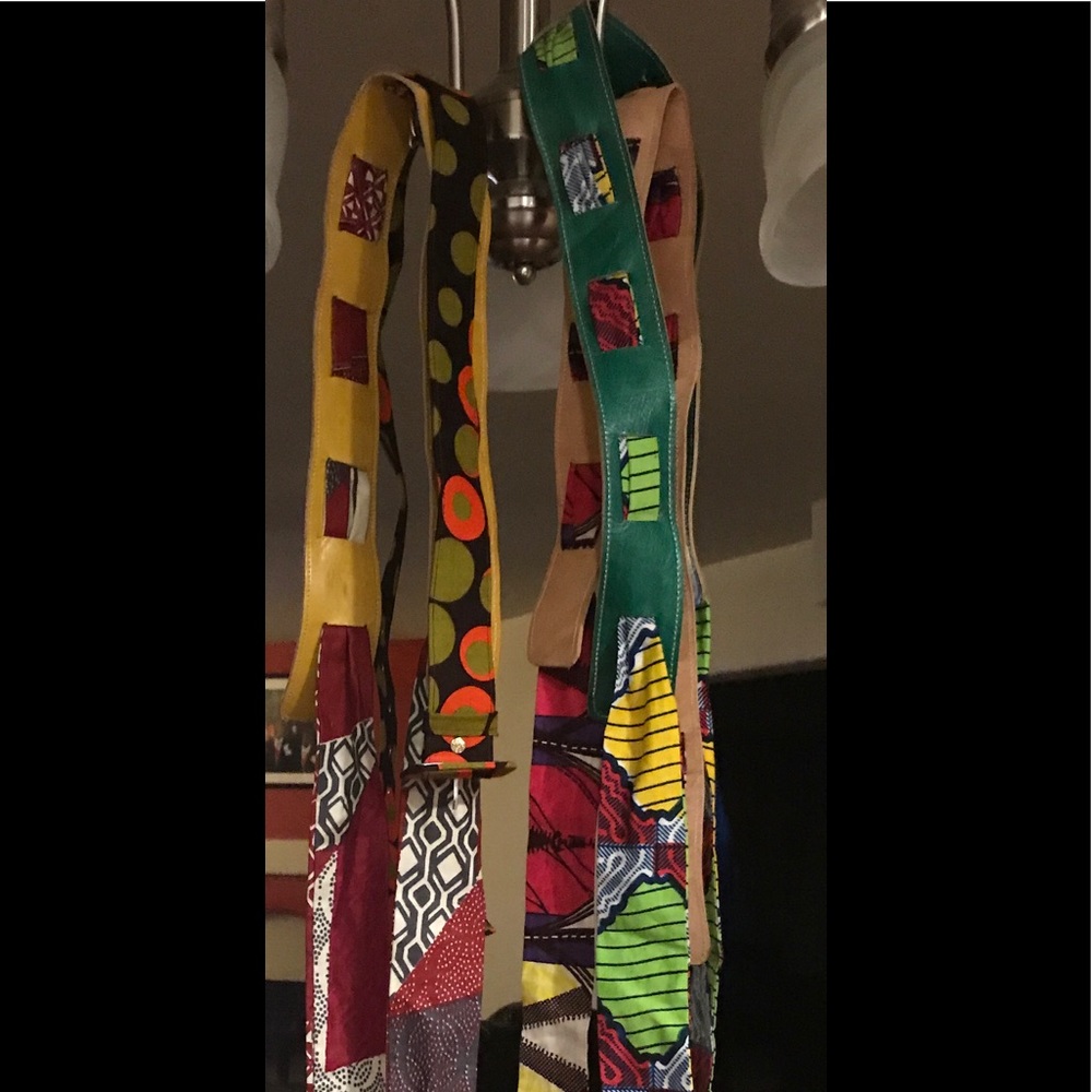 African fabric belts