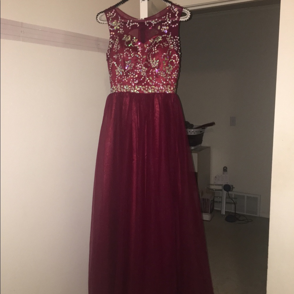 Burgundy dress