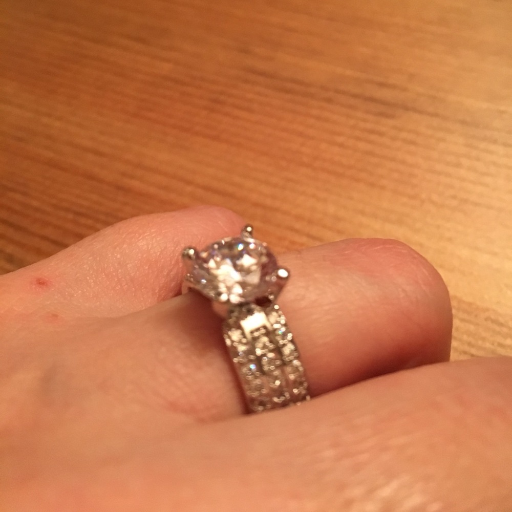 Gold Plated Cubic Zirconia Ring.