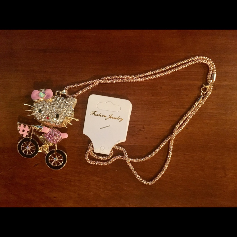 Betsey Johnson Hello Kitty Bicycle Necklace