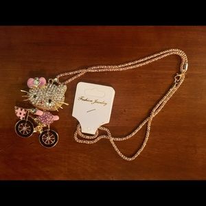 Betsey Johnson Hello Kitty Bicycle Necklace