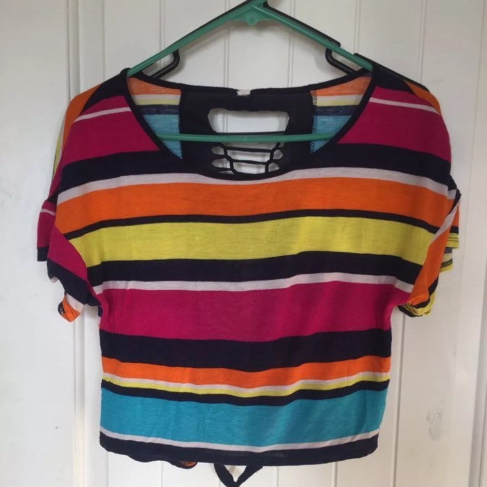 Colorful Stripped Crop