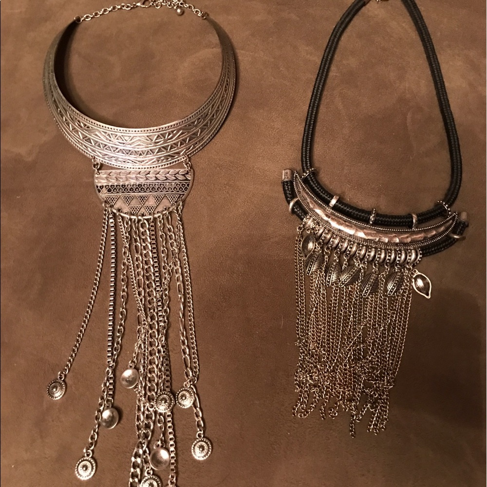 .2 Boho gypsy fun chunky necklaces