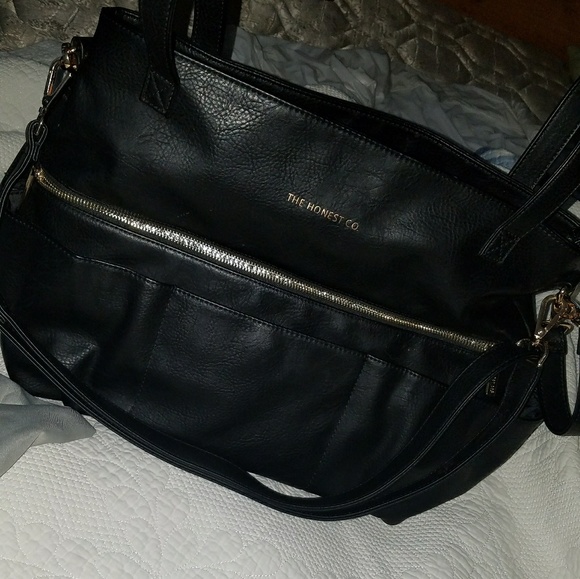 Amazon.com: The Honest Company Everything Tote, Black  Honest Company Diaper Bag